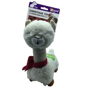 Alpaca Llama Plush Dog Toy Squeaker Soft Durable Festive Design‎ Kimee 10" NEW